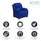 Flash Furniture Kids Recliner, 26" to 39" x 28", Upholstery Color: Blue, Frame Material: Hardwood, Plastic BT-7985-KID-BLUE-GG - alternate 3